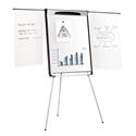 Tripod Extension Bar Magnetic Gold Ultra Dry Erase Easel, 29" x 41", White Surface, Black/Satin Aluminum Frame