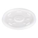 Plastic Lids, Fits 12 oz to 24 oz Hot/Cold Foam Cups, Straw-Slot Lid, White, 100/Pack, 10 Packs/Carton