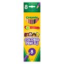 Multicultural Eight-Color Pencil Pack, 3.3 mm, 2B (#1), Assorted Lead/Barrel Colors, 8/Pack