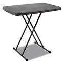 IndestrucTable Classic Personal Folding Table, 30 x 20 x 25 to 28 High, Charcoal