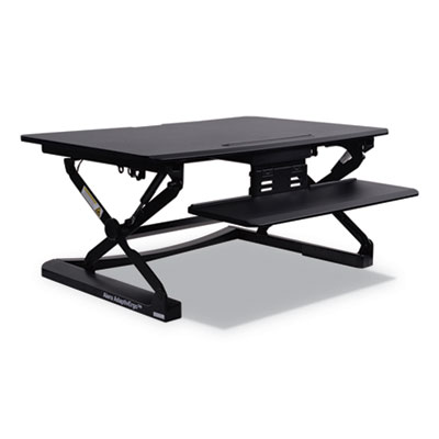 AdaptivErgo Two-Tier Sit-Stand Lifting Workstation, 35.12" x 31.1" x 5.91" to 19.69", Black