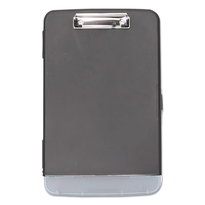 Storage Clipboard with Pen Compartment, 0.5" Clip Capacity, Holds 8.5 x 11 Sheets, Black