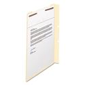 Self-Adhesive Folder Dividers with Twin-Prong Fasteners for Top/End Tab Folders, 1 Fastener, Letter Size, Manila, 100/Box