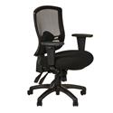 Alera Etros Series Mid-Back Multifunction with Seat Slide Chair, Supports Up to 275 lb, 17.83" to 21.45" Seat Height, Black