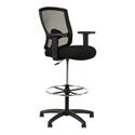 Alera Etros Series Mesh Stool, Supports Up to 275 lb, 25.19" to 35.23" Seat Height, Black