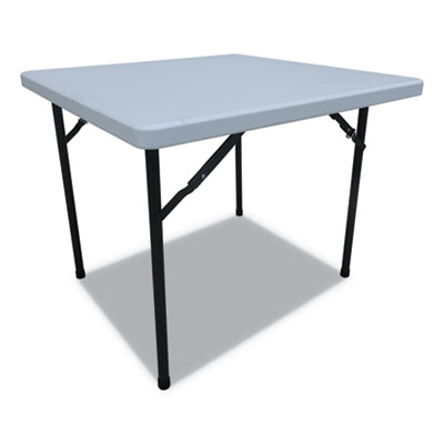 Square Plastic Folding Table, 36w x 36d x 29.25h, White