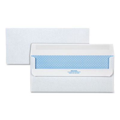 Redi-Seal Security-Tint Envelope, #10, Commercial Flap, Redi-Seal Adhesive Closure, 4.13 x 9.5, White, 500/Box