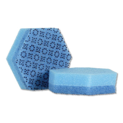 Low Scratch Scour Sponge 3000HEX, 4.45 x 3.85, Blue, 16/Carton