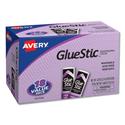 Permanent Glue Stic Value Pack, 0.26 oz, Applies Purple, Dries Clear, 18/Pack