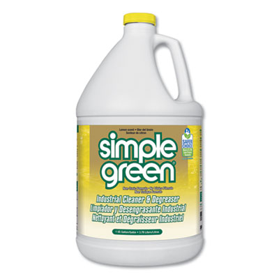 Industrial Cleaner and Degreaser, Concentrated, Lemon, 1 gal Bottle, 6/Carton