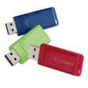 Store 'n' Go USB Flash Drive, 8 GB, Assorted Colors, 3/Pack