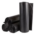 Institutional Low-Density Can Liners, 30 gal, 0.58 mil, 30" x 36", Black, Interleaved Roll, 25 Bags/Roll, 10 Rolls/Carton