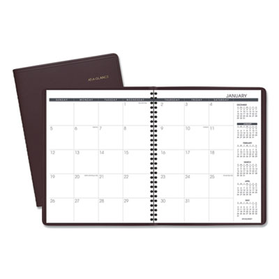 Monthly Planner, 11 x 9, Winestone Cover, 15-Month: Jan 2025 to Mar 2026