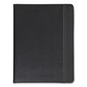 Slimline Padfolio, Leather-Look/Faux Reptile Trim, Writing Pad, Black