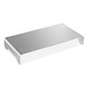 Slim Aluminum Monitor Riser, 15.75" x 8.25" x 2.5", Silver, Supports 22 lbs