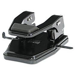 40-Sheet Heavy-Duty High-Capacity Two-Hole Punch, 9/32" Holes, Padded Handle, Black