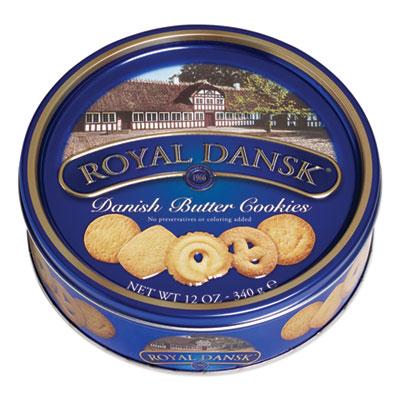 Cookies, Danish Butter, 12 oz Tin