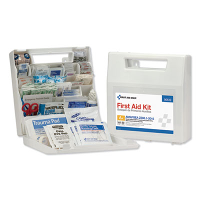 ANSI Class A+ First Aid Kit for 50 People, 183 Pieces, Plastic Case