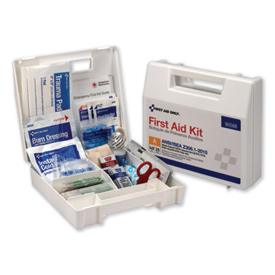 First Aid Kit for 25 People, 89 Pieces, Plastic Case