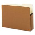 Redrope Drop Front File Pockets with 2/5-Cut Guide Height Tabs, 3.5" Expansion, Legal Size, Redrope, 25/Box