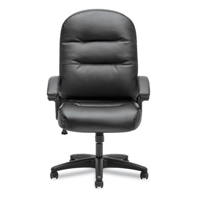 Pillow-Soft 2090 Series Executive High-Back Swivel/Tilt Chair, Supports Up to 250 lb, 16" to 21" Seat Height, Black