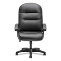 Pillow-Soft 2090 Series Executive High-Back Swivel/Tilt Chair, Supports Up to 250 lb, 16" to 21" Seat Height, Black