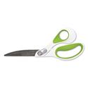 CarboTitanium Bonded Scissors, 9" Long, 4.5" Cut Length, Offset White/Green Handle