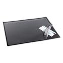 Lift-Top Pad Desktop Organizer, with Clear Overlay, 24 x 19, Black