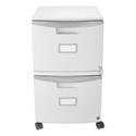 Two-Drawer Mobile Filing Cabinet, 2 Legal/Letter-Size File Drawers, Gray, 14.75" x 18.25" x 26"