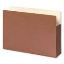Redrope Drop-Front File Pockets with Fully Lined Gussets, 3.5" Expansion, Legal Size, Redrope, 10/Box