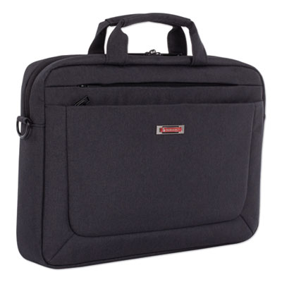 Cadence Slim Briefcase, Fits Devices Up to 15.6", Polyester, 3.5 x 3.5 x 16, Charcoal