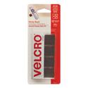 Sticky-Back Fasteners, Removable Adhesive, 0.88" x 0.88", Black, 12/Pack