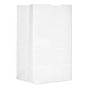 Grocery Paper Bags, #20 Squat Size, 8.25" x 5.94" x 13.38", White, 500/Bundle