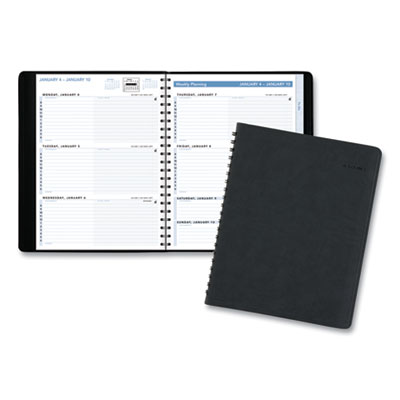 The Action Planner Weekly Appointment Book, 11 x 8, Black Cover, 12-Month (Jan to Dec): 2025