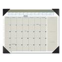 Executive Monthly Desk Pad Calendar, 22 x 17, White Sheets, Black Corners, 12-Month (Jan to Dec): 2024