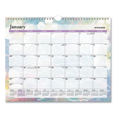 Dreams Monthly Wall Calendar, Seasonal Artwork, 15 x 12, Multicolor Sheets, 12-Month (Jan to Dec): 2025