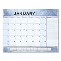 Slate Blue Desk Pad, 22 x 17, Blue Sheets, Clear Corners, 12-Month (Jan to Dec): 2025