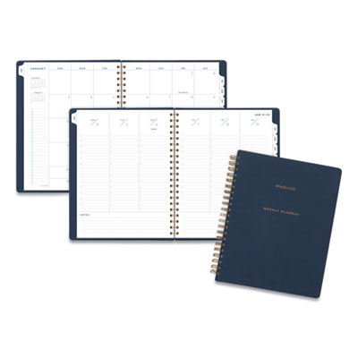 Signature Collection Firenze Navy Weekly/Monthly Planner, 11 x 8.5, Navy Cover, 13-Month: Jan 2025 to Jan 2026