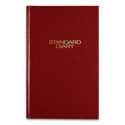 Standard Diary Daily Diary, 2025 Edition, Wide/Legal Rule, Red Cover, (200) 12 x 7.75 Sheets