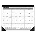 Academic Year Ruled Desk Pad, 21.75 x 17, White Sheets, Black Binding, Black Corners, 16-Month (Sept to Dec): 2023 to 2024