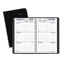 DayMinder Block Format Weekly Appointment Book, Tabbed Telephone/Add Section, 8.5 x 5.5, Black, 12-Month (Jan to Dec): 2025