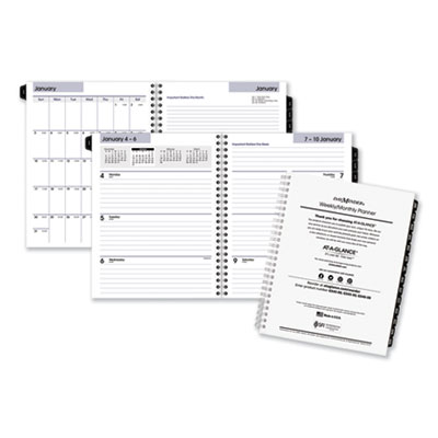 DayMinder Executive Weekly/Monthly Refill, 8.75 x 7, White Sheets, 12-Month (Jan to Dec): 2025