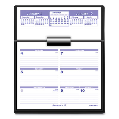 Flip-A-Week Desk Calendar and Base, 7 x 5.5, White Sheets, 12-Month (Jan to Dec): 2025