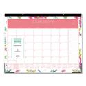 Day Designer Peyton Desk Pad Calendar, Floral Artwork, 22 x 17, Black Binding, Clear Corners, 12-Month (Jan to Dec): 2025