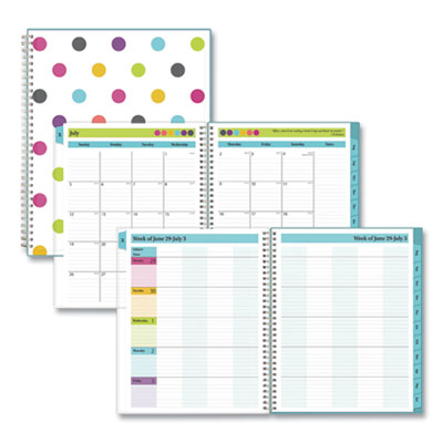 Teacher Dots CYO Cover Weekly/Monthly Lesson Planner, 2024 to 2025, Nine Classes, Multicolor Cover, (144) 11 x 8.5 Pages