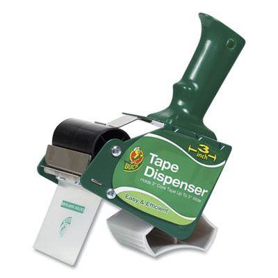 Extra-Wide Packaging Tape Dispenser, 3" Core, For Rolls Up to 3" x 54.6 yds, Green