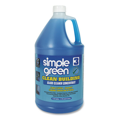 Clean Building Glass Cleaner Concentrate, Unscented, 1gal Bottle