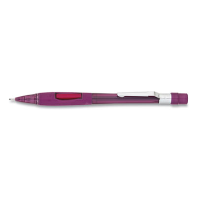 Quicker Clicker Mechanical Pencil, 0.9 mm, HB (#2), Black Lead, Transparent Burgundy Barrel