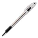 R.S.V.P. Ballpoint Pen, Stick, Medium 1 mm, Black Ink, Clear/Black Barrel, Dozen