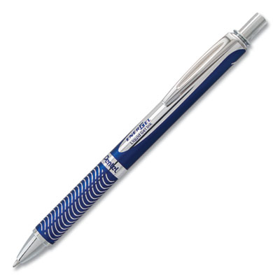 EnerGel Alloy RT Gel Pen, Retractable, Medium 0.7 mm, Black Ink, Blue Barrel